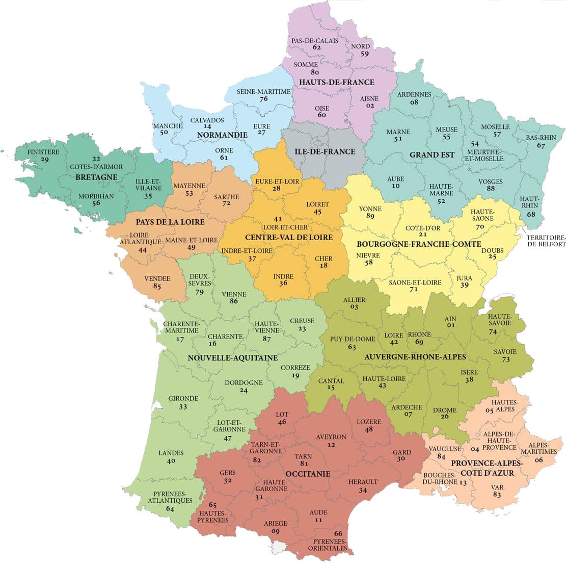 map of france